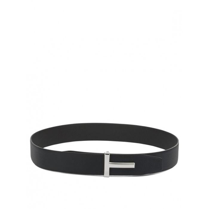 TOM FORD Men's Grained Leather T Icon Belt 40mm TB178 LCL236S ENB