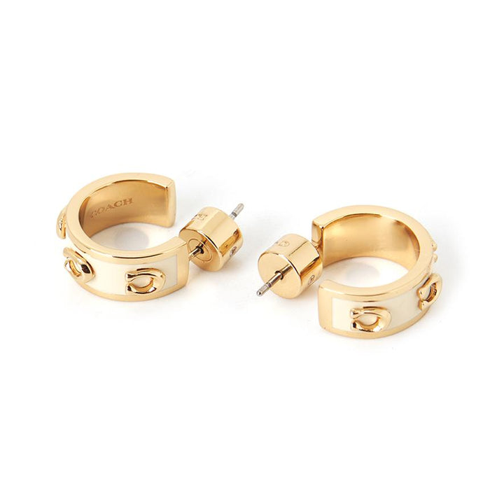 Coach Signature Logo Women's Earrings 448375 GLD 100