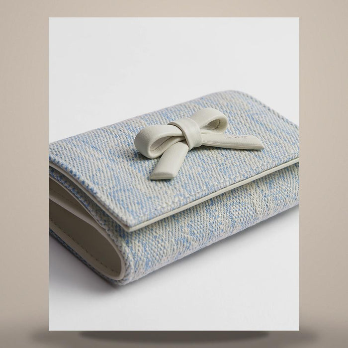 DIOR Oblique Washed Jacquard Card Holder Celeste Blue S2508PGHHM43I