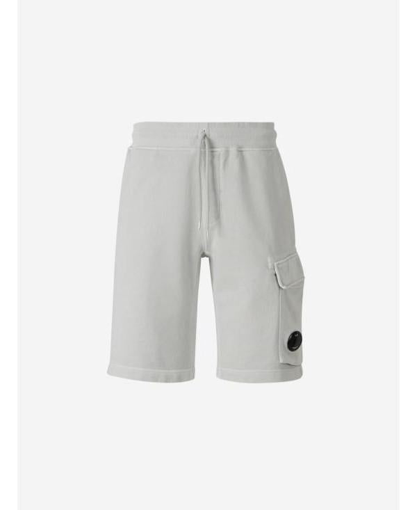 CP Company Cotton Diagonal Fleece Cargo Shorts