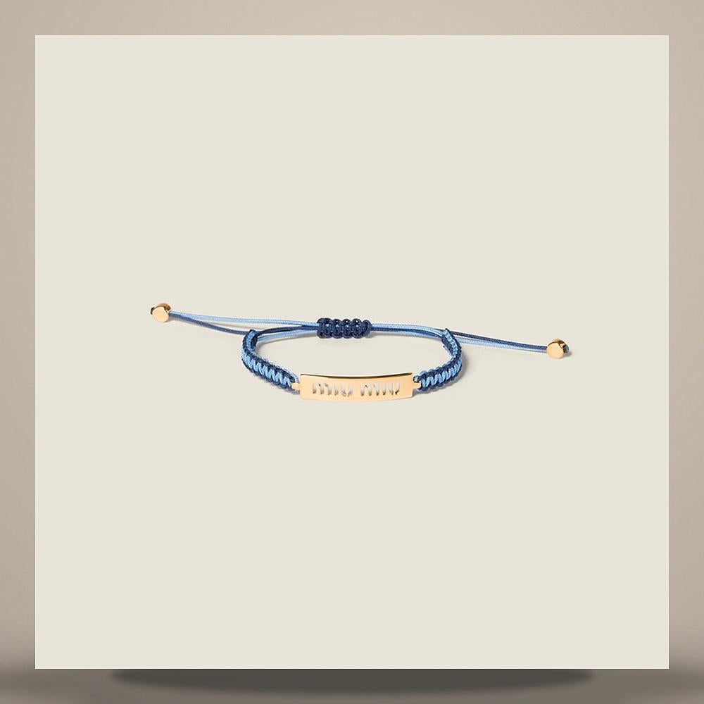 Miu Miu Cotton and Metal Bracelet 5IB782 2IHJ F05D4
