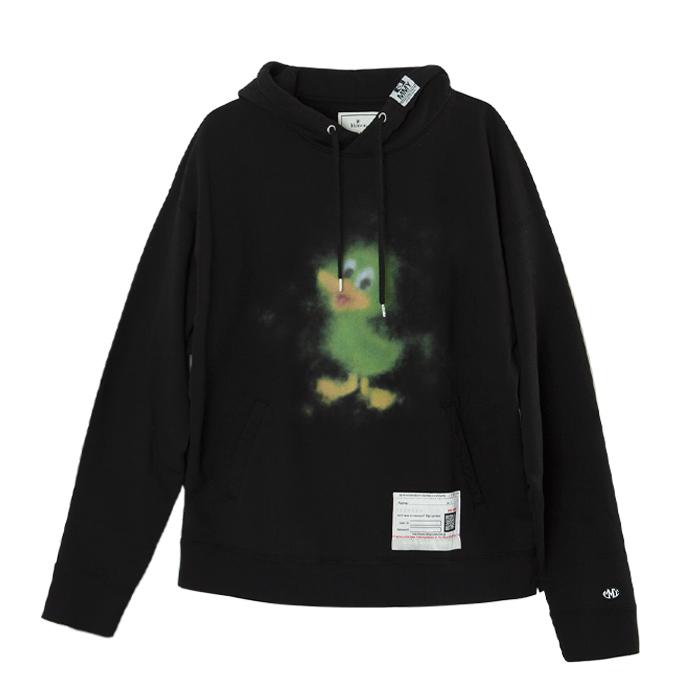 Maison Mihara Yasuhiro Black DUCK Print Hoodie Sweater for Men