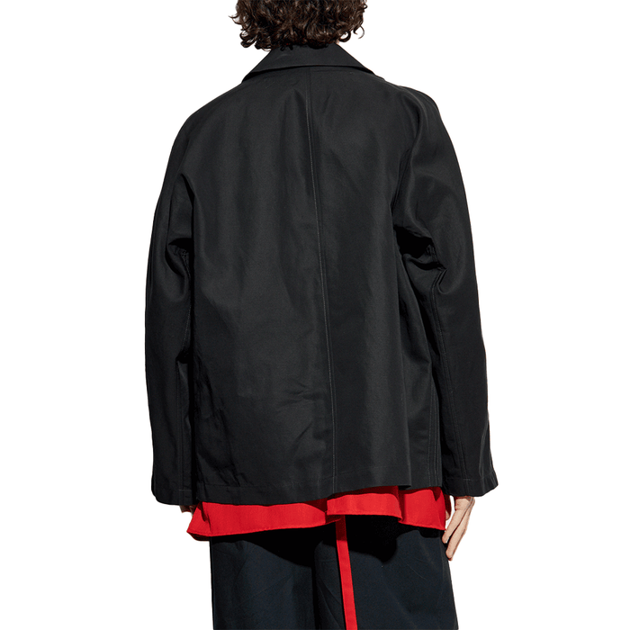 Lemaire Black Workwear Jacket for Men OW1148 LF1350