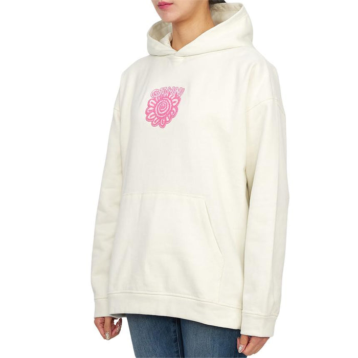GANNI Fleece Lined Hoodie Sweatshirt