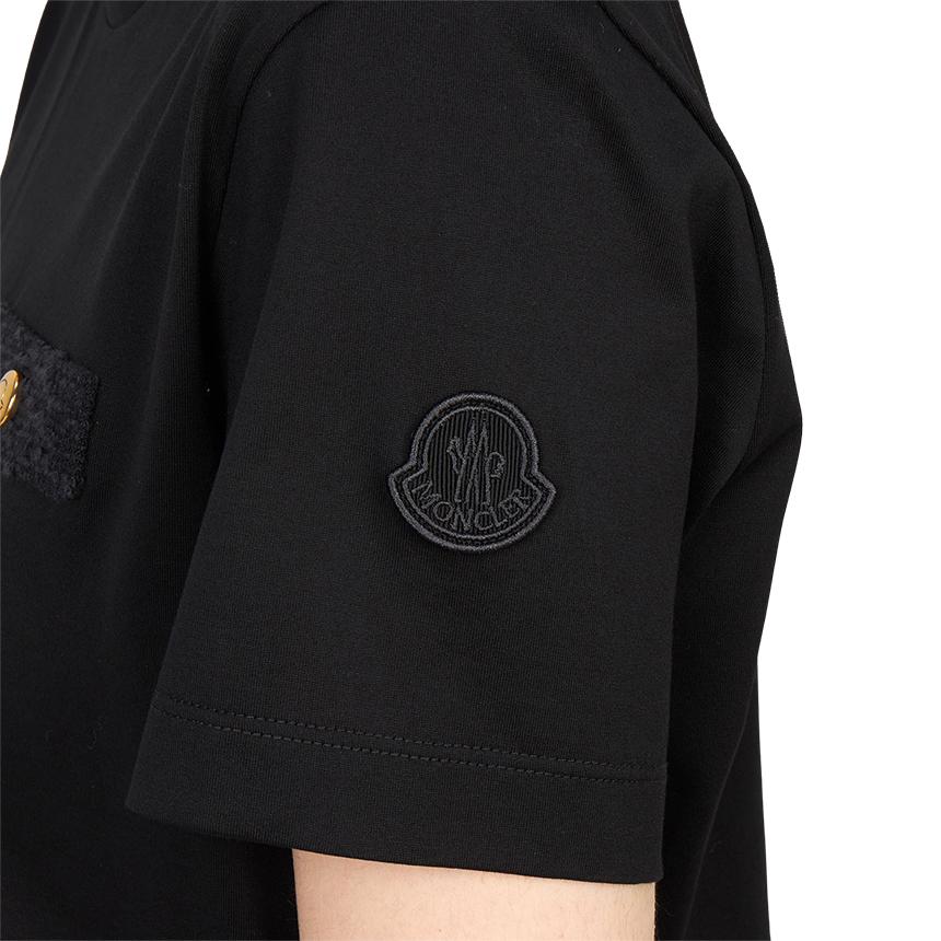 Moncler Mock Pocket Women’s Short Sleeve T-Shirt Black