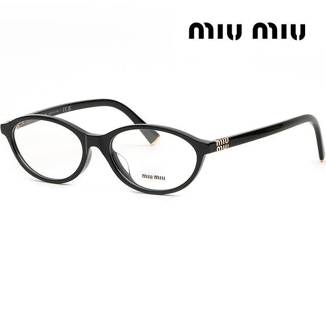 Miu Miu Round Eyeglass Frames Asian Fit Geek Chic Unisex Silver/B MU09XVF 16K1O1