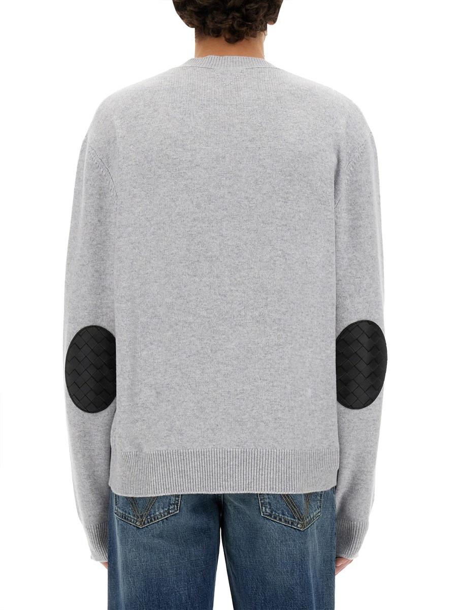 Bottega Veneta Black Wool Crewneck Knit Sweater for Men
