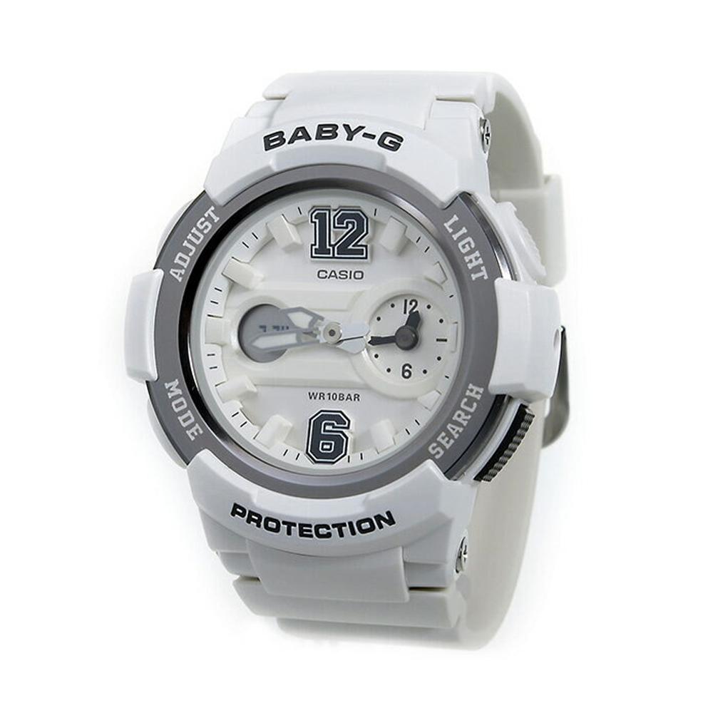 G Shock White Silver Black Women’s Resin Sports Watch BGA 210 7B1