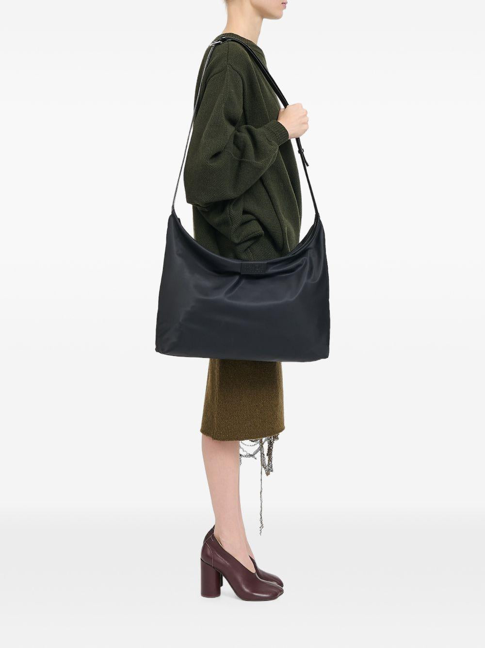 Maison Margiela Black Leather Shoulder Crossbody Bag