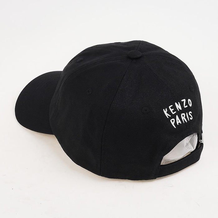 KENZO Boke Heart Embroidered Unisex Cotton Cap Black