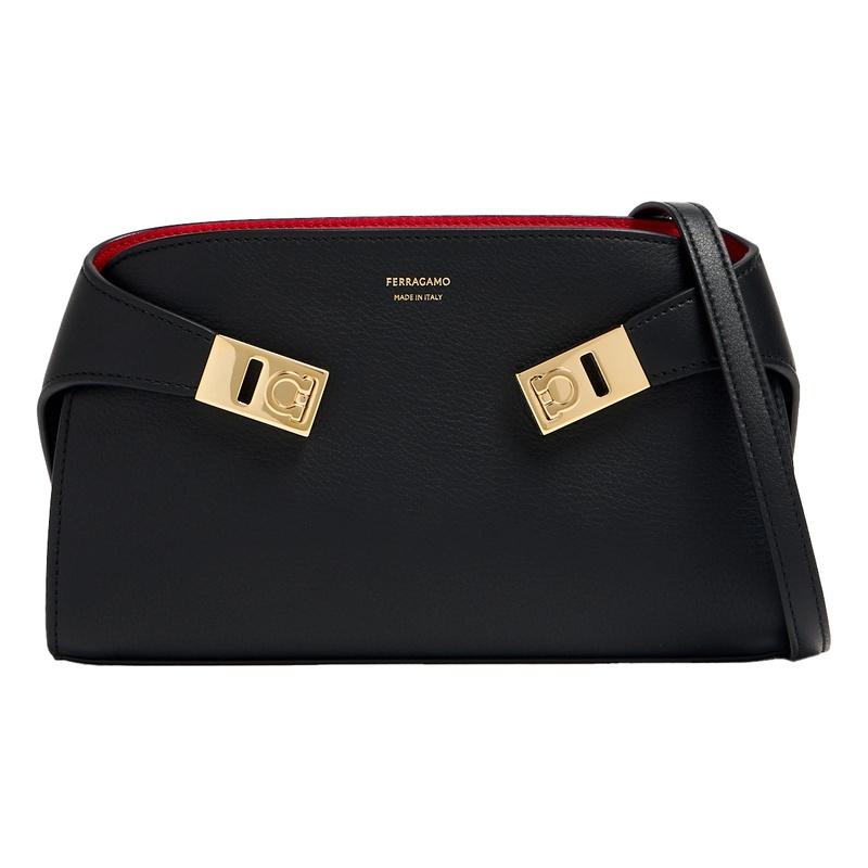 Ferragamo Hug Mini Crossbody Bag Black Leather