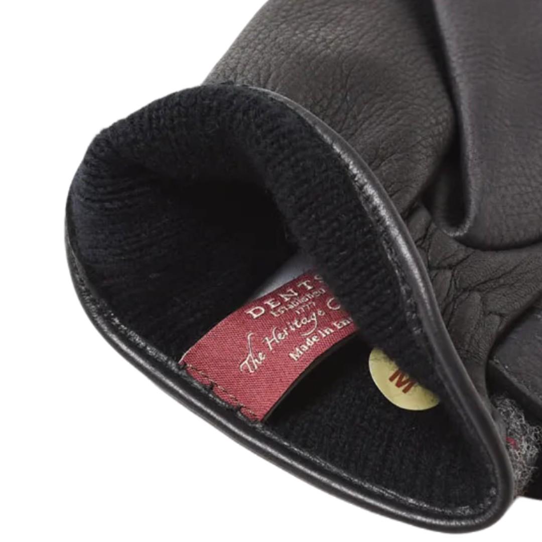 DENTS Unisex Check Deerskin Leather Cashmere Lined Gloves 3-Color