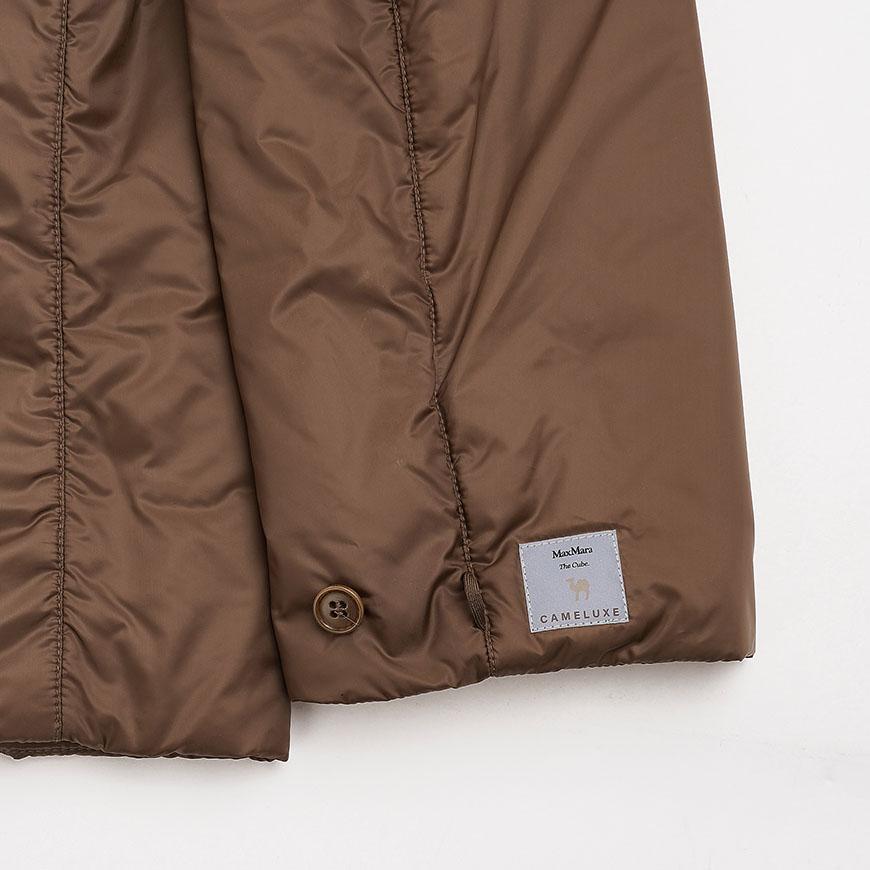 Max Mara Water-Repellent Green Hooded Down Puffer Jacket Women’s