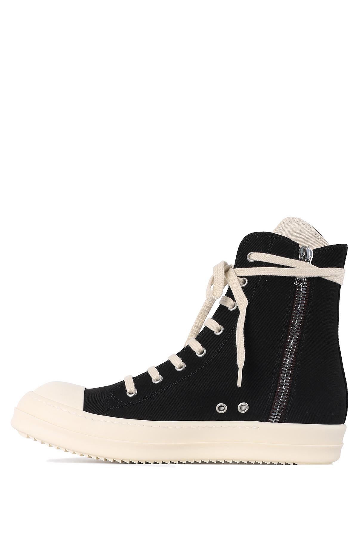 Rick Owens DRKSHDW Overdyed Denim High-Top Sneakers Black M DU01E3800 DOEM9 9811