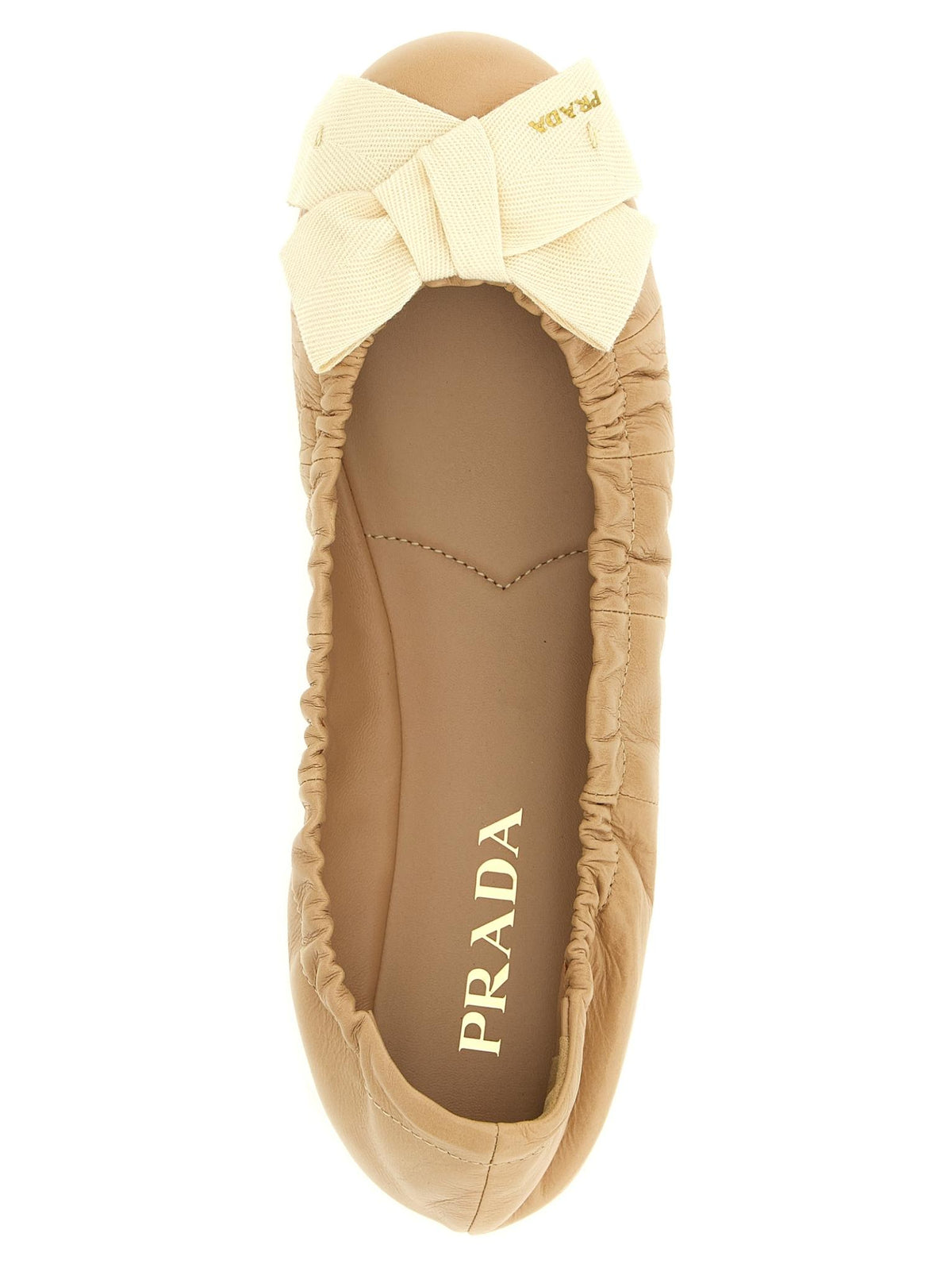 PRADA Black Leather Ballet Flats