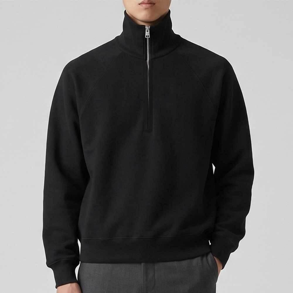 AMI Embossed De Coeur Half-Zip Men's Sweatshirt