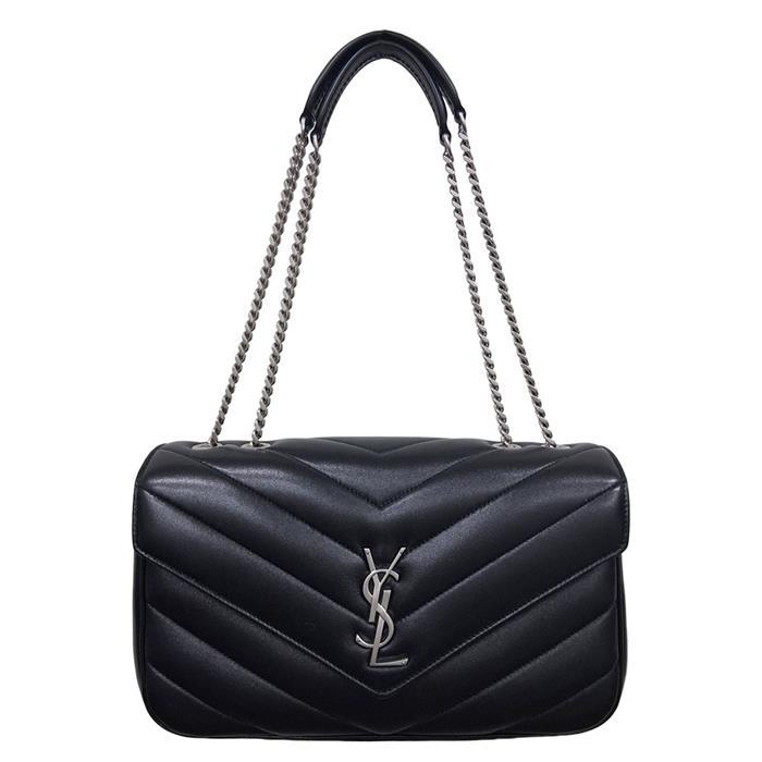 Saint Laurent Matelassé Lambskin Loulou Chain Shoulder Bag Medium