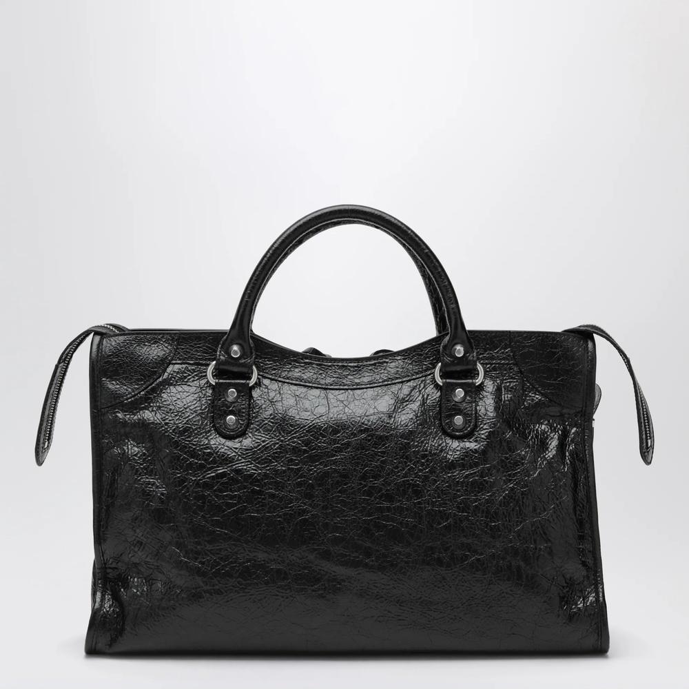BALENCIAGA Le City Medium Tote Bag Black Leather Tote