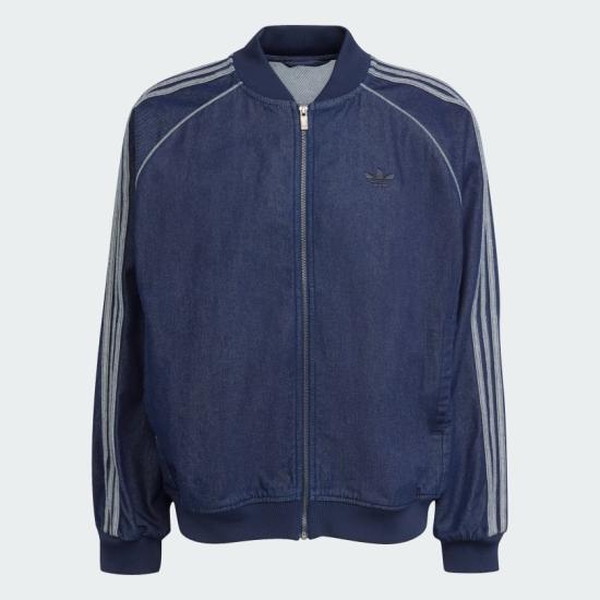 Adidas Superstar Loose Denim Track Jacket JX6461 Indigo Denim DOM