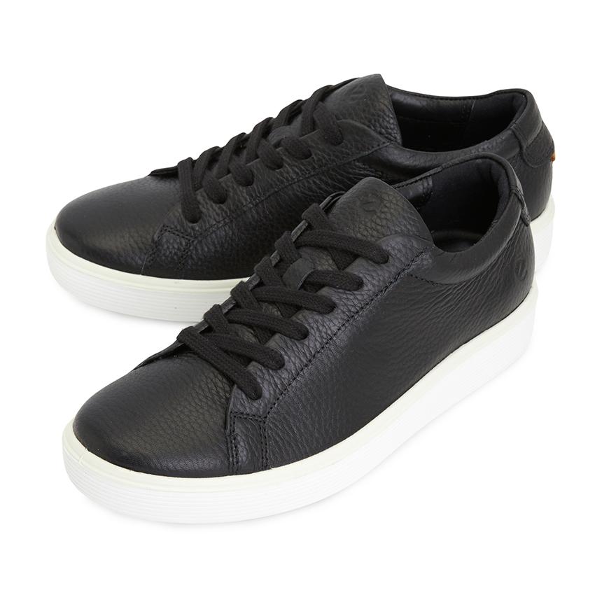 ecco Soft 60 Women’s Leather Low Top Sneakers Black