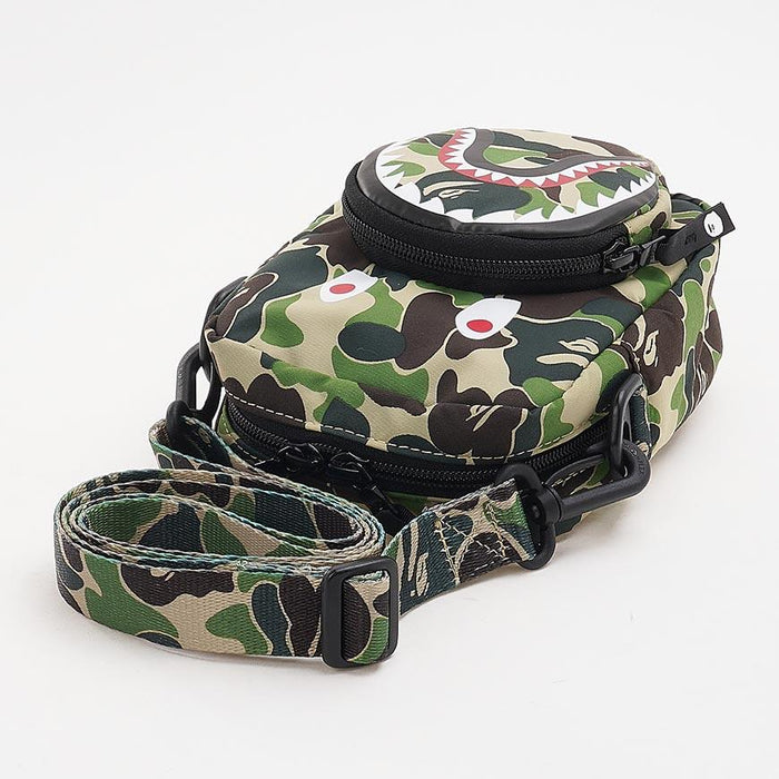 BAPE Men’s ABC Camo Shark Mini Crossbody Bag Green