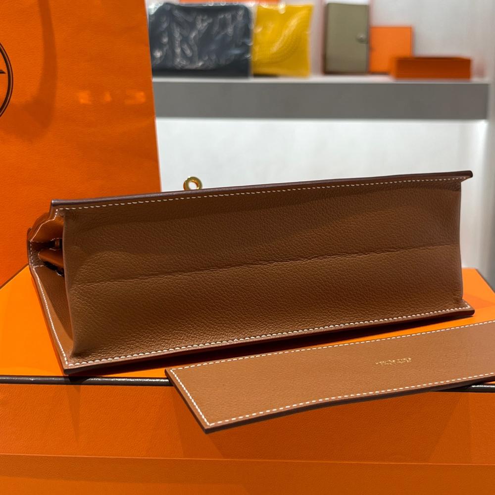 HERMES Kelly Dance Crossbody Bag Gold Color with Gold Hardware