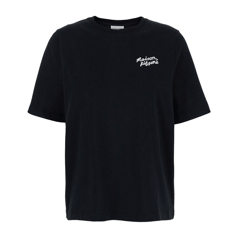 Maison Kitsune Handwriting Logo Women’s Short Sleeve T-Shirt MW00126 KJ0119 O197