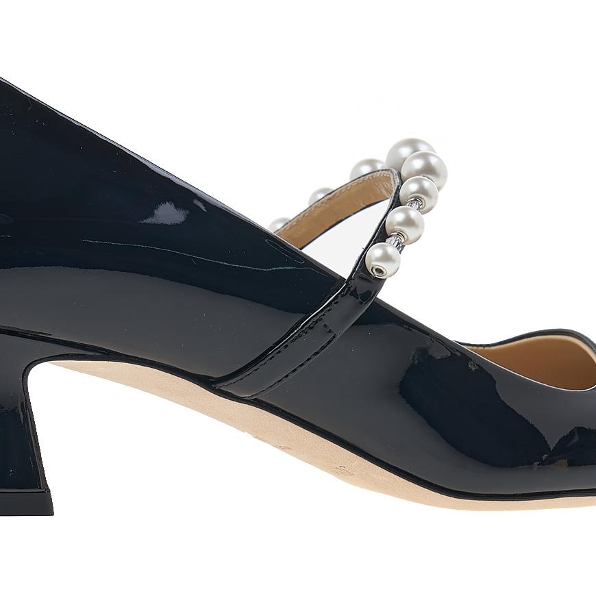 Jimmy Choo Aid Pumps Women’s Heels ADE 45 XKM BLACK WHITE
