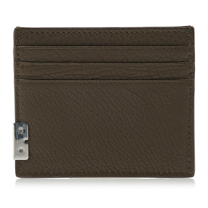 BURBERRY Tall B-Cut Card Case Leather Sandon A1336 Black