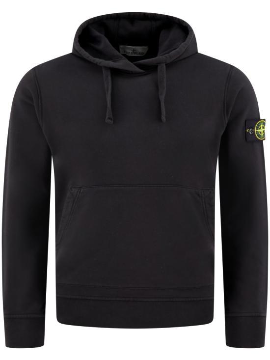 STONE ISLAND Organic Cotton Fleece Regular Fit Hoodie Sweatshirt