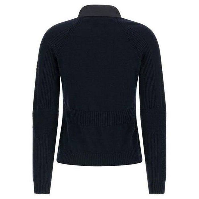 Moncler Navy Padded Layered Knit Zip-Up Jacket 9B00001 M1183 742