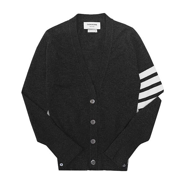 THOM BROWNE 4-Bar Stripe Cashmere Cardigan Women’s Gray