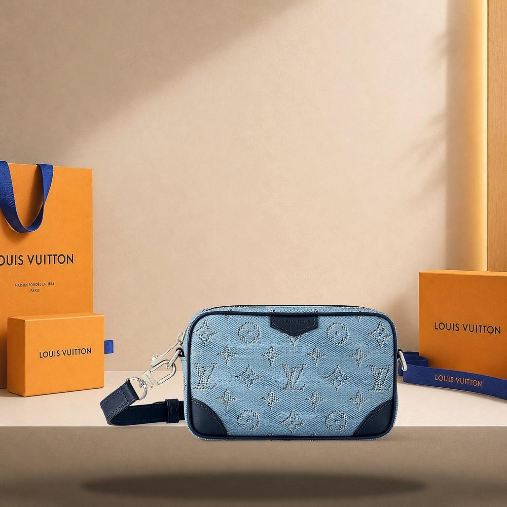 Louis Vuitton Blue Trocadero Wearable Wallet Bi-Fold Wallet