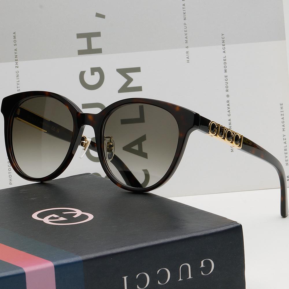 GUCCI Tortoise Asian Fit Round Acetate Sunglasses GG1191 SK 002
