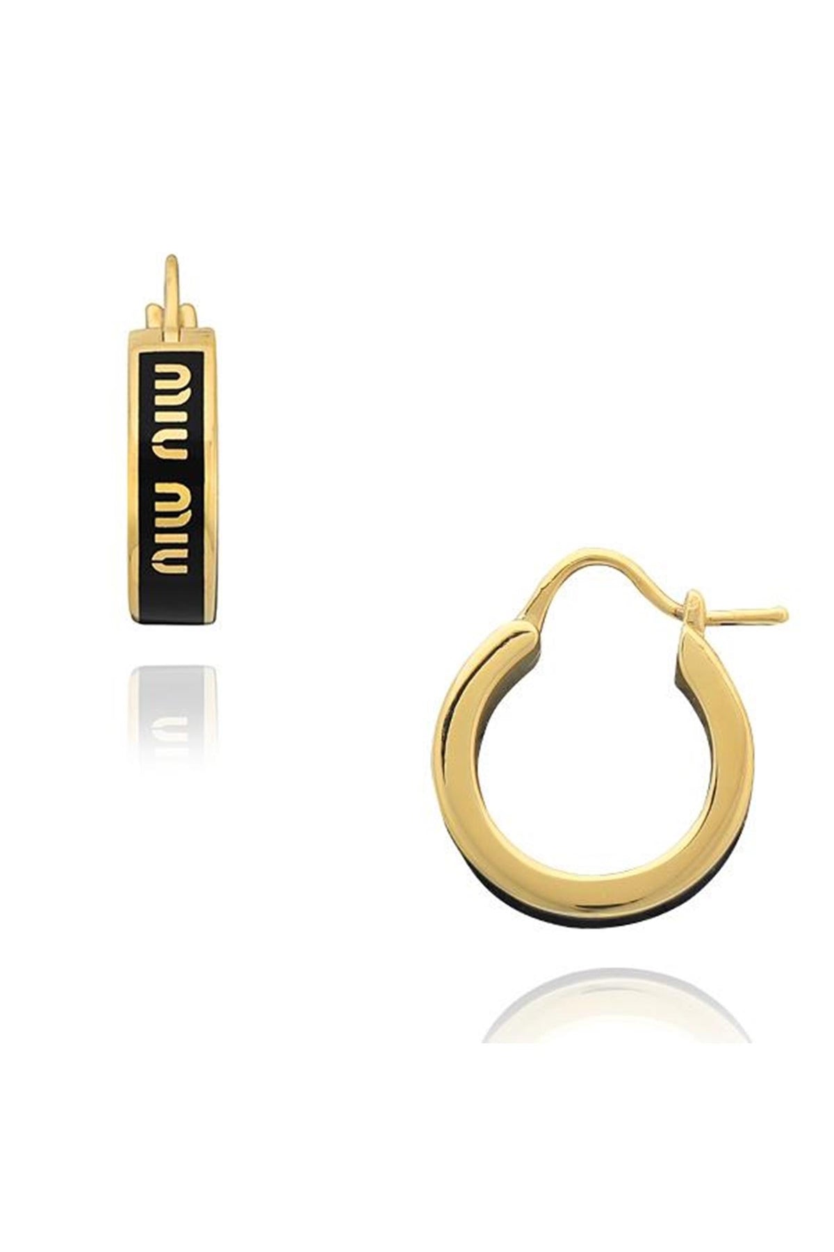 Miu Miu gold-tone logo stud earrings for women 5IO103 2F6T F0002