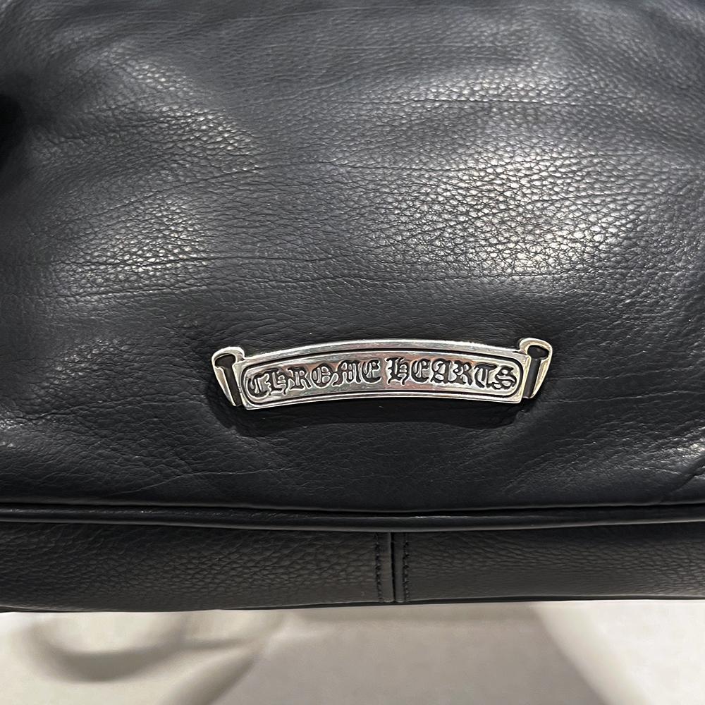 Chrome Hearts Chicken Nugget Leather Shoulder Bag Black Women