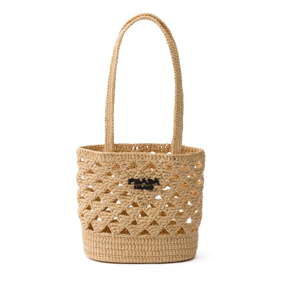 PRADA Woven Crochet Women’s Tote Bag