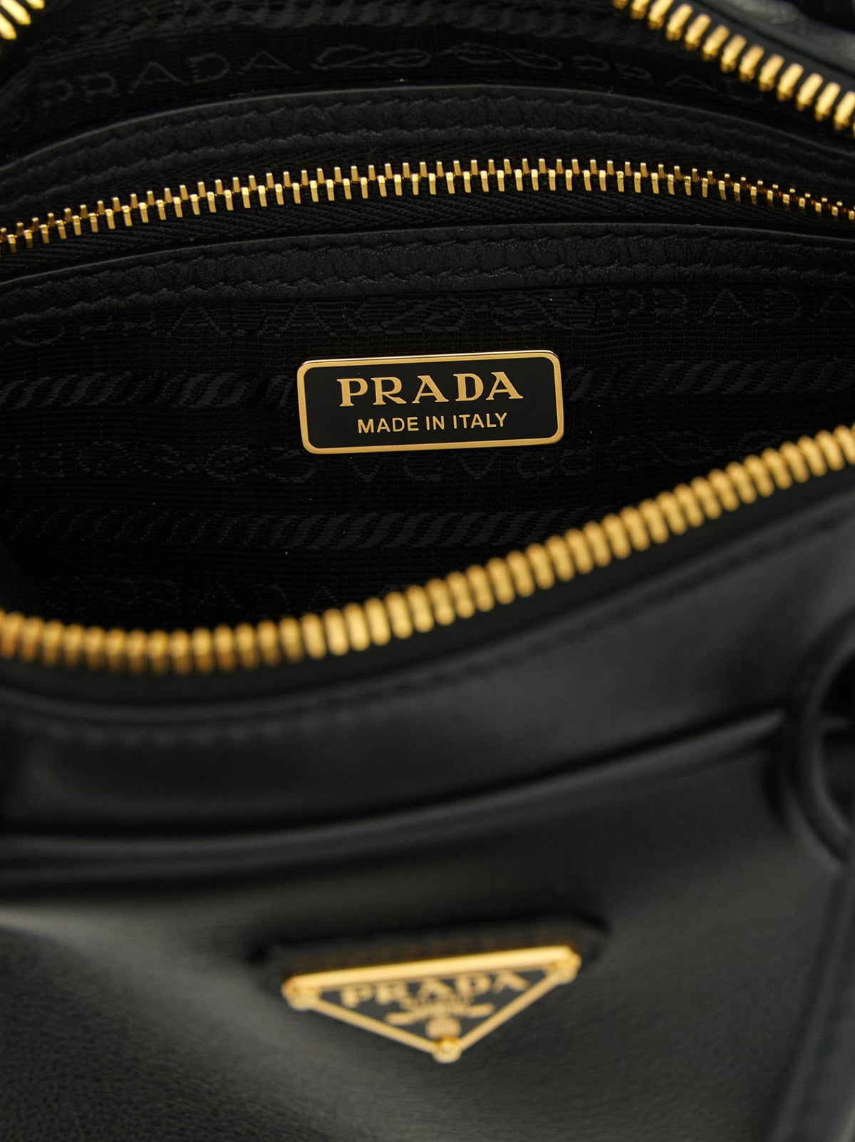 PRADA Black Saffiano Leather Small Tote Bag