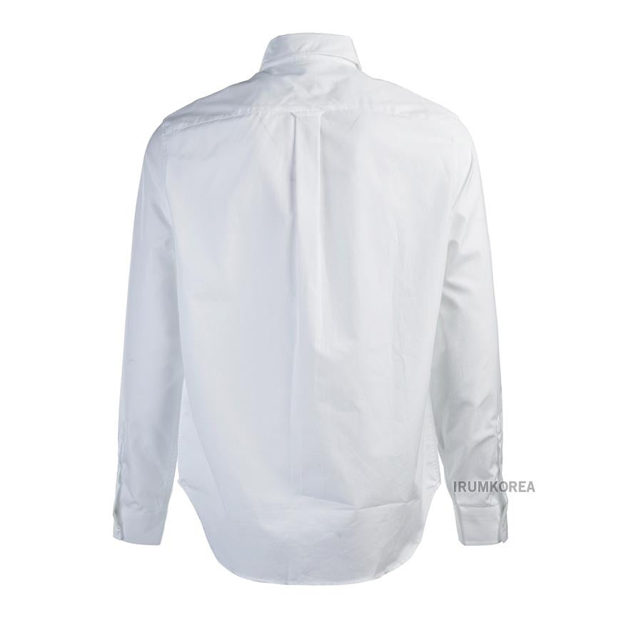 Maison Kitsune Men’s Fox Patch Classic Long Sleeve Shirt MM00409WC0026 P100