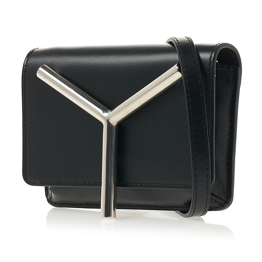 Y PROJECT Y Logo Mini Crossbody Bag Black Silver WBAG16 S24 S27