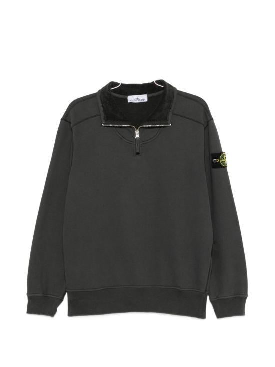 STONE ISLAND Lead Gray Long Sleeve Sweatshirt