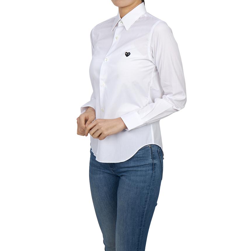 Comme des Garcons Mini Black Heart Logo Women’s Shirt AZ B013 051 2