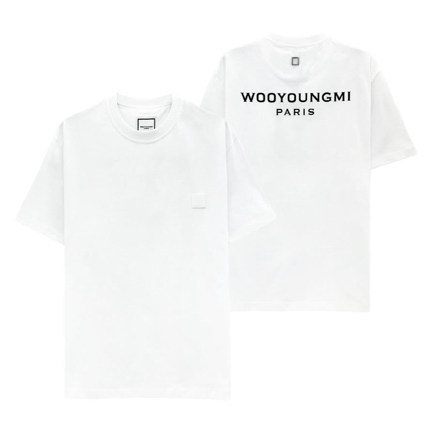 WOOYOUNGMI White Back Logo Short Sleeve T-Shirt Men