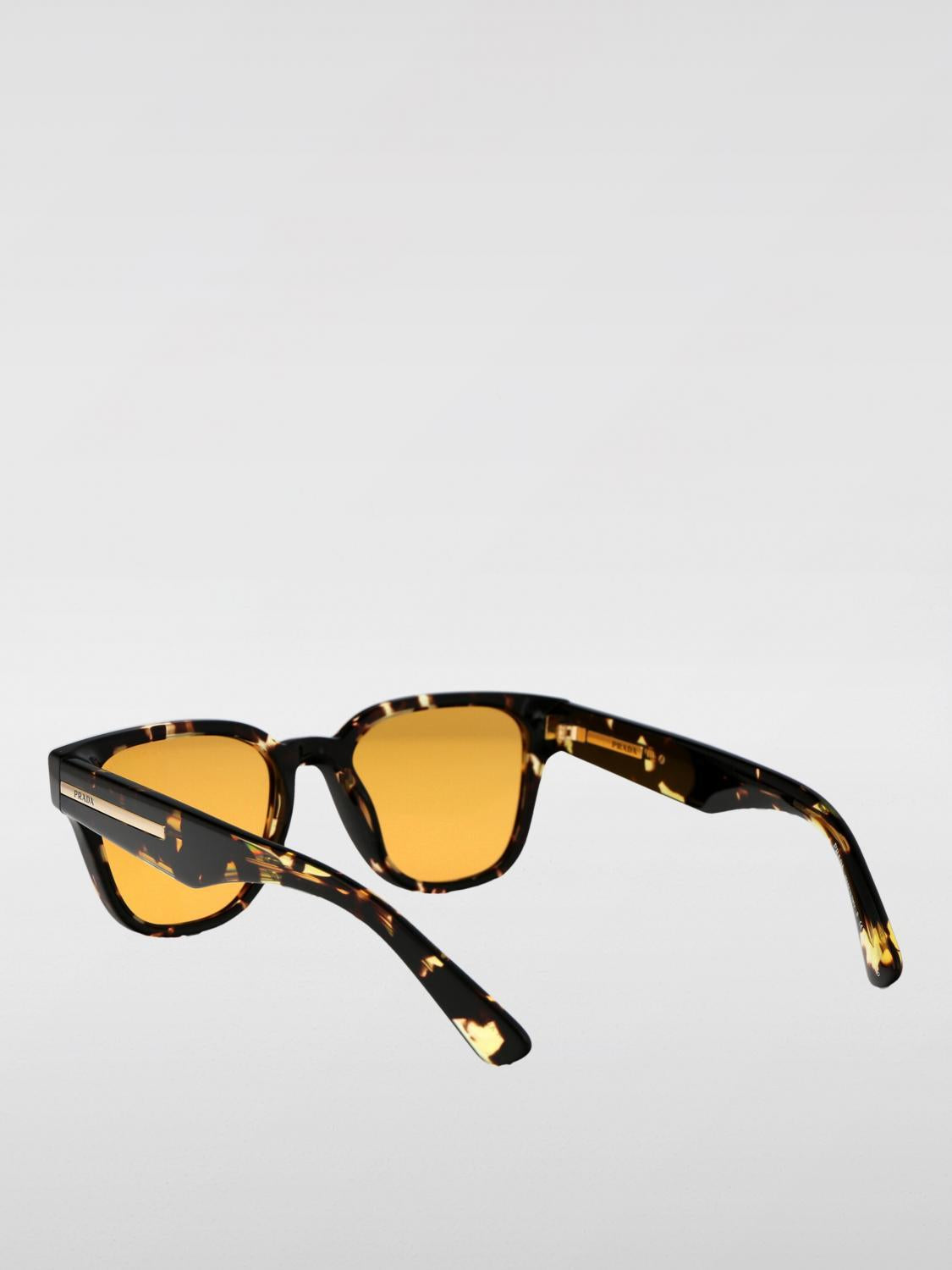 PRADA Gray Acetate Rectangle Sunglasses for Men