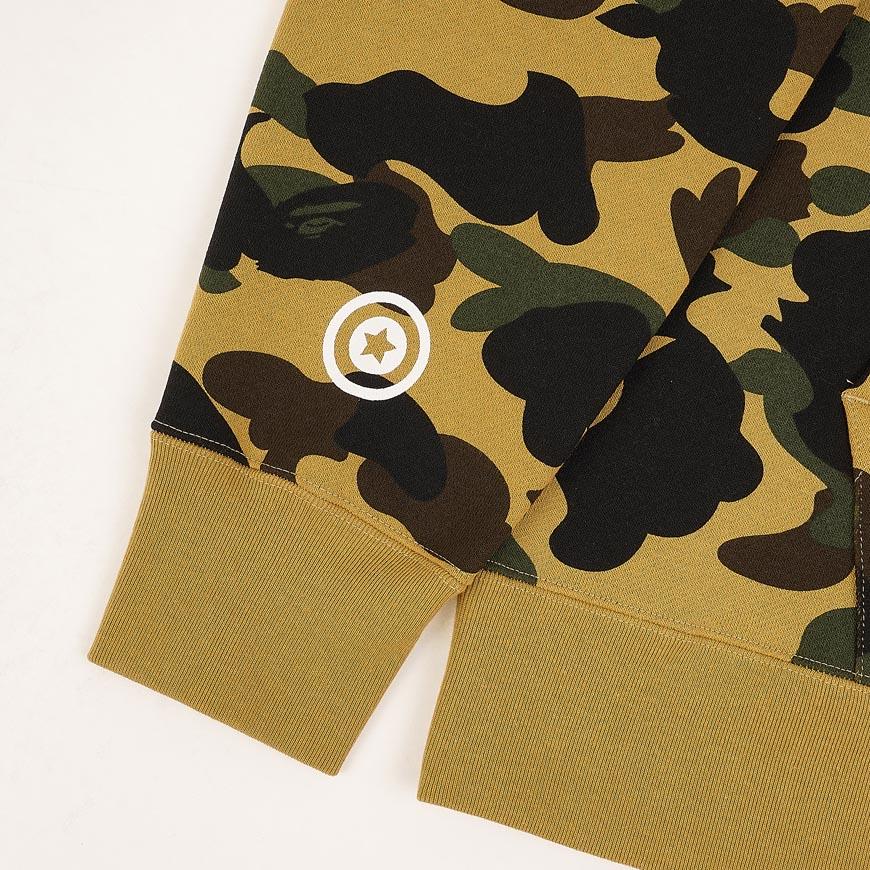 BAPE First Camo Shark Full Zip Hoodie Yellow Men’s 001 ZPM 301007 MYEL