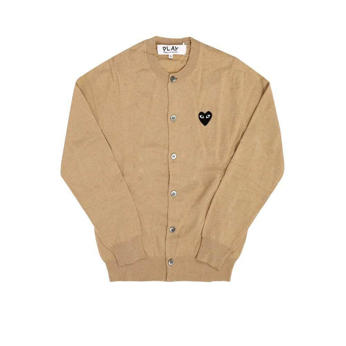 Comme des Garcons Beige Unisex Black Heart Cardigan