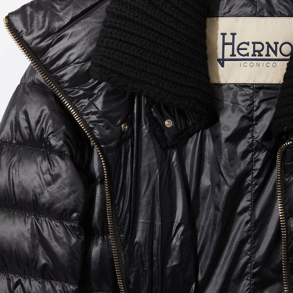 Herno Elisa Women’s Down Puffer Jacket Black PI0650DICM 03 12017Z 9300