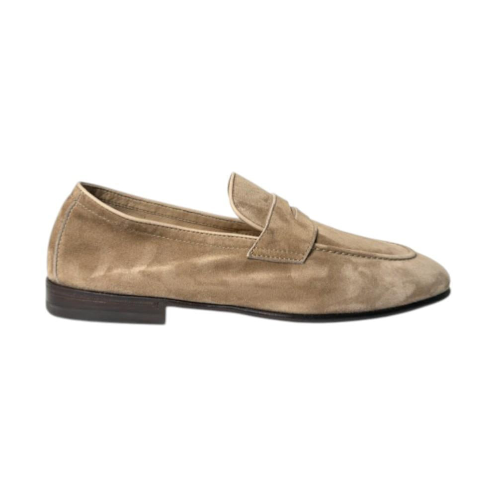 Brunello Cucinelli Suede Penny Loafers Men’s Brown Shoes