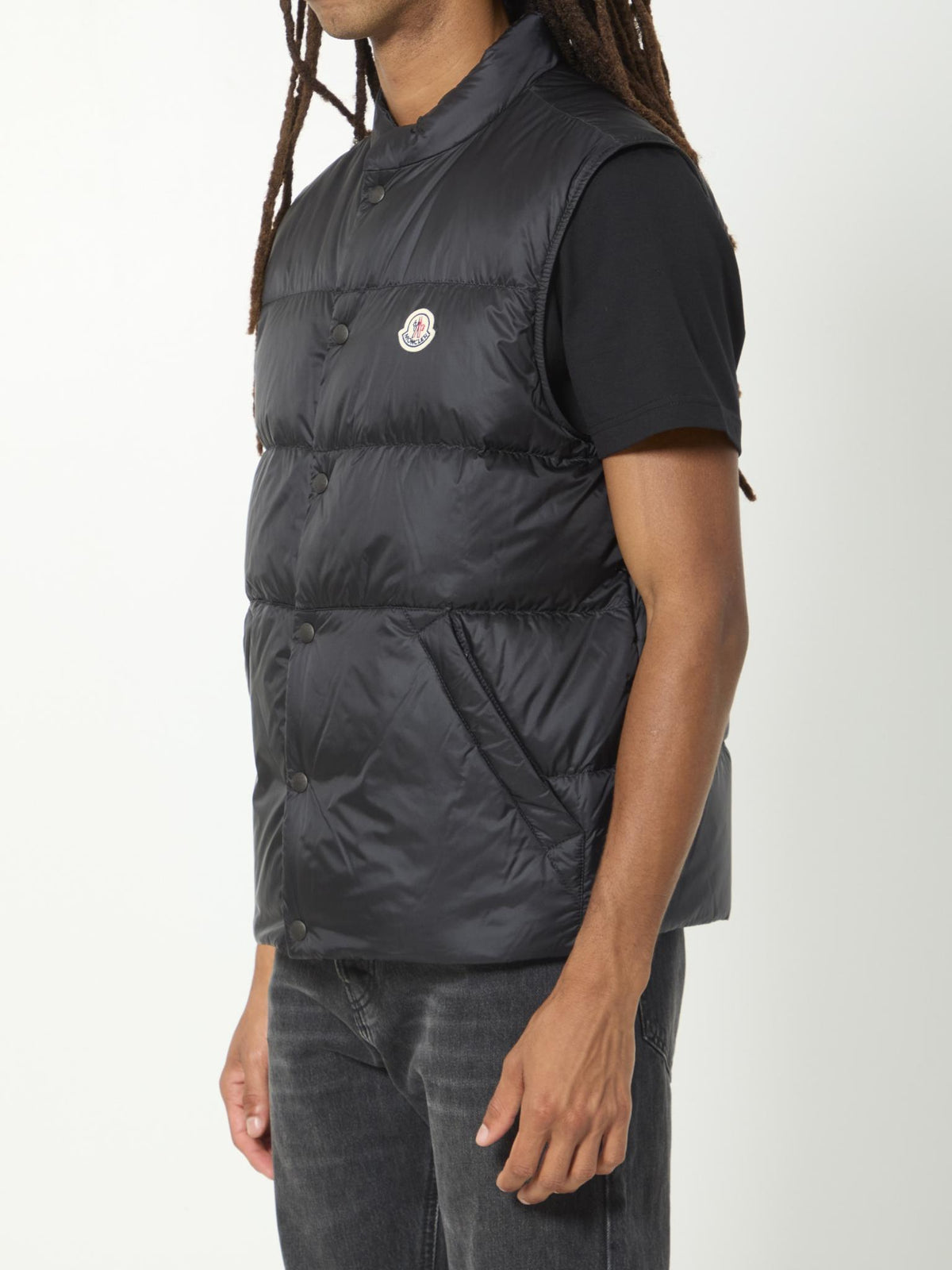 Moncler Black Down Puffer Vest for Men