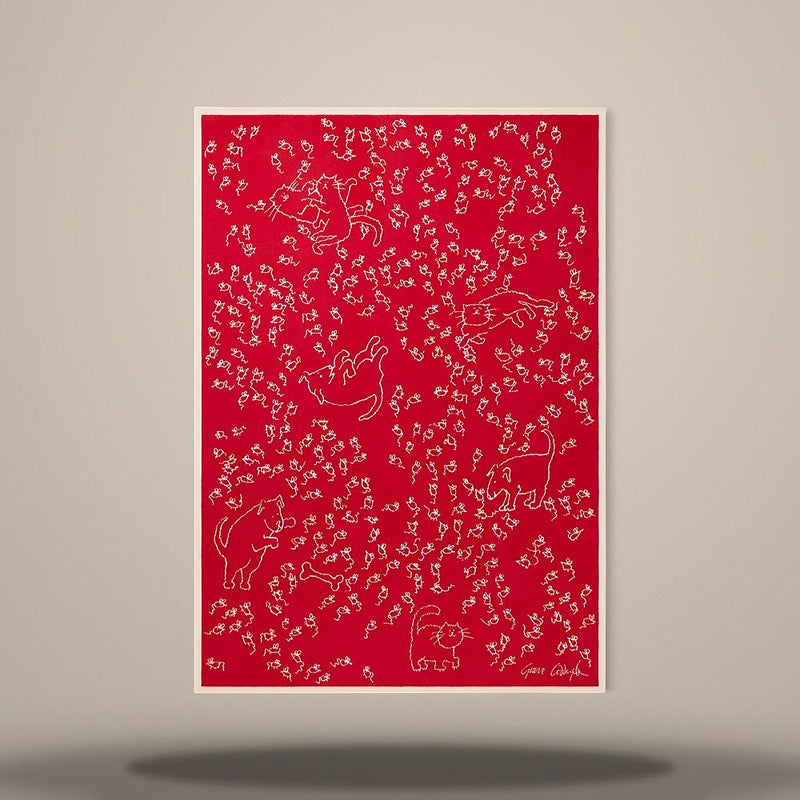 Louis Vuitton Red LV Mice Blanket Scarf